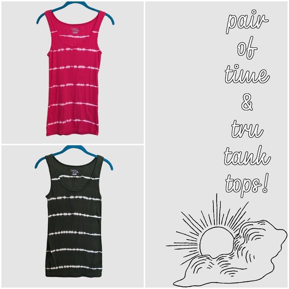 Time and Tru Tops - Pair of Time & Tru Tank Tops - Size Medium
